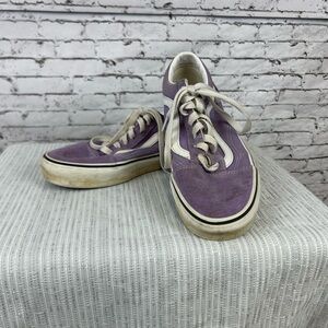 Vans | Light Purple and White low top Sneakers size 6.5